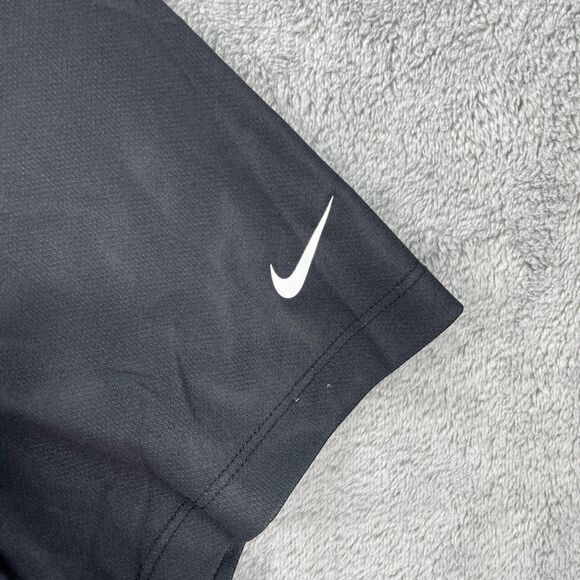Nike Dri Fit Golf Polo Shirt Mens XL Black Stripe Performance Sweat Wicking - Picture 4 of 12